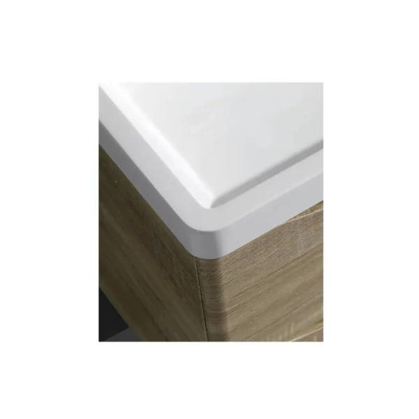 Detalle del lavamanos de resina del mueble vanitorio 60 cm bära origin