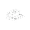 Diagrama de la campana telescópica 60 cm Gröner inox