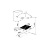 Diagrama de la encimera vitrocerámica 2 platos touch black