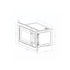 Diagrama del horno microondas empotrado 25L