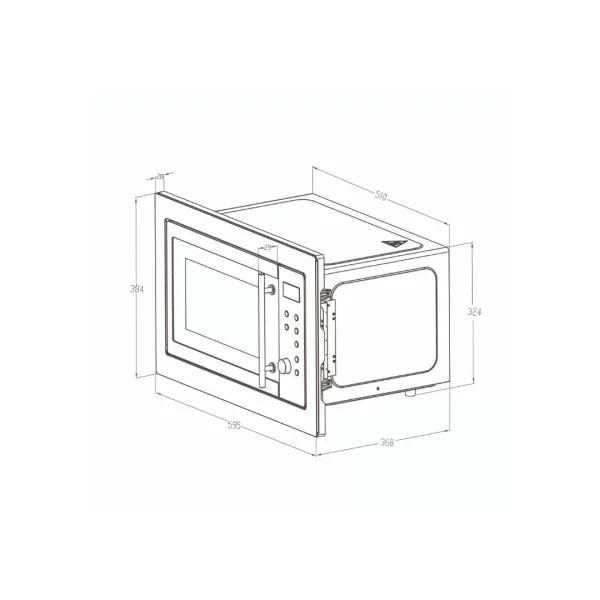 Diagrama del horno microondas empotrado 25L