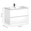 Mueble Vanitorio Bära Oslo 60cm Blanco Brillante - Imagen 2