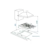 Diagrama de la encimera 5 platos inox deluxe