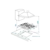 Diagrama de la encimera a gas 5 platos inox