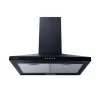 Detalles frontales de la campana piramidal Groner black 60 cm.