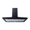 Detalles frontales de la campana de cocina 90 cm piramidal black.