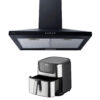 Kit Freidora de Aire Digital 7L + Campana Piramidal Gröner Black 60 cm