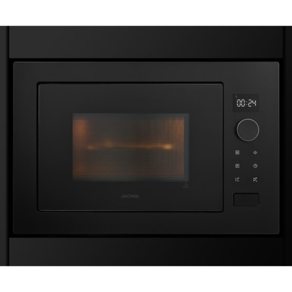 Horno Microondas Empotrable Gröner Black Matte Grill 25L