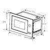 Horno Microondas Empotrable Gröner Black Matte Grill 25L - Imagen 3
