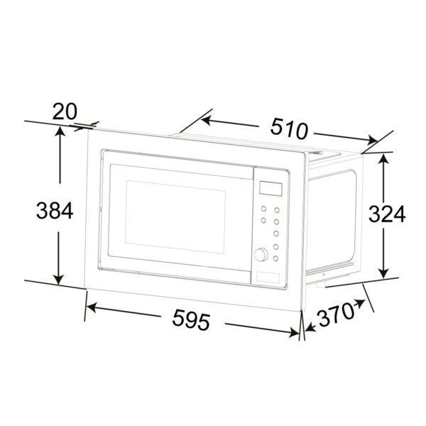 Horno Microondas Empotrable Acero Inoxidable 25L - Imagen 5