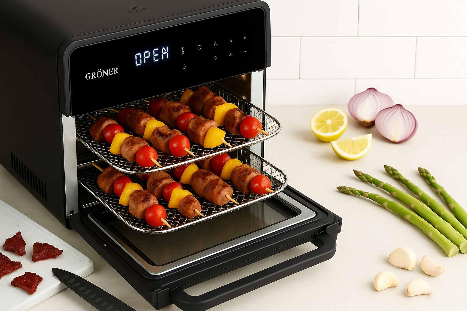 Anticuchos fáciles en horno freidora 16L
