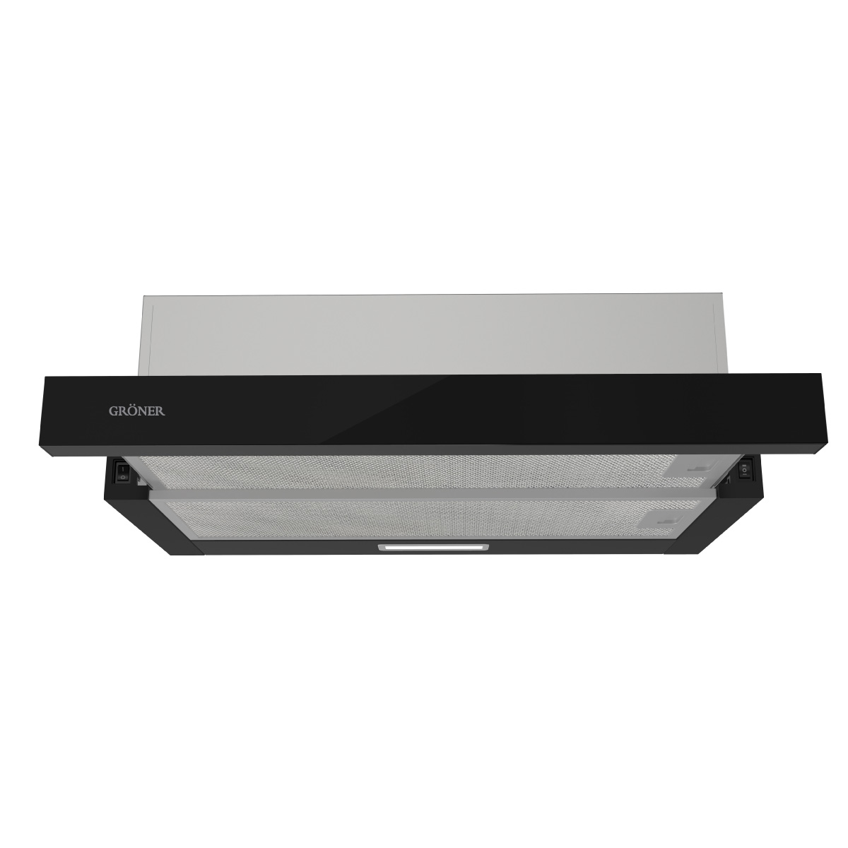 Campana Retráctil Gröner Black Glass T60 2 Campana Retráctil Gröner Black Glass T60 - Imagen 2