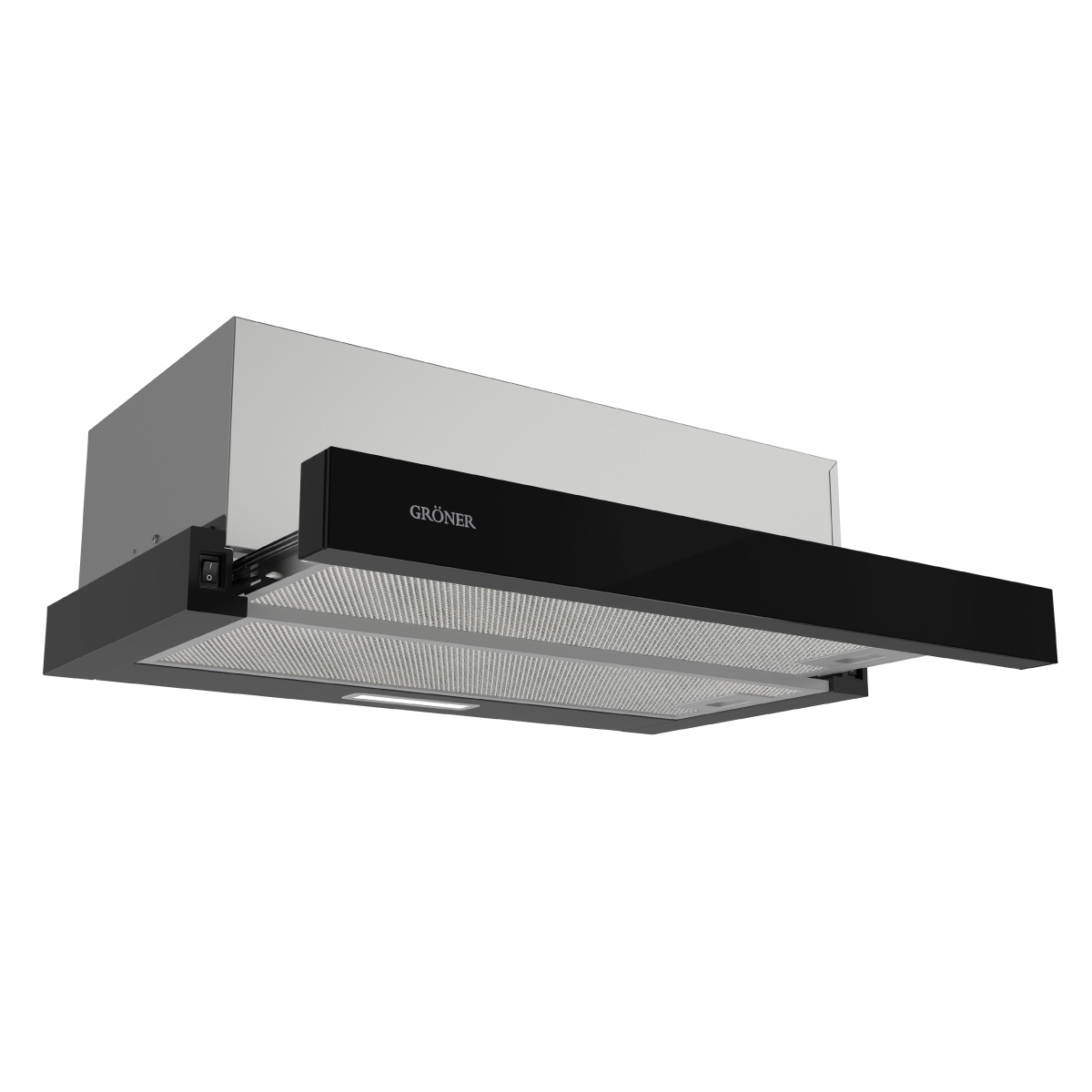 Campana Retráctil Gröner Black Glass T60 3 Campana Retráctil Gröner Black Glass T60 - Imagen 3