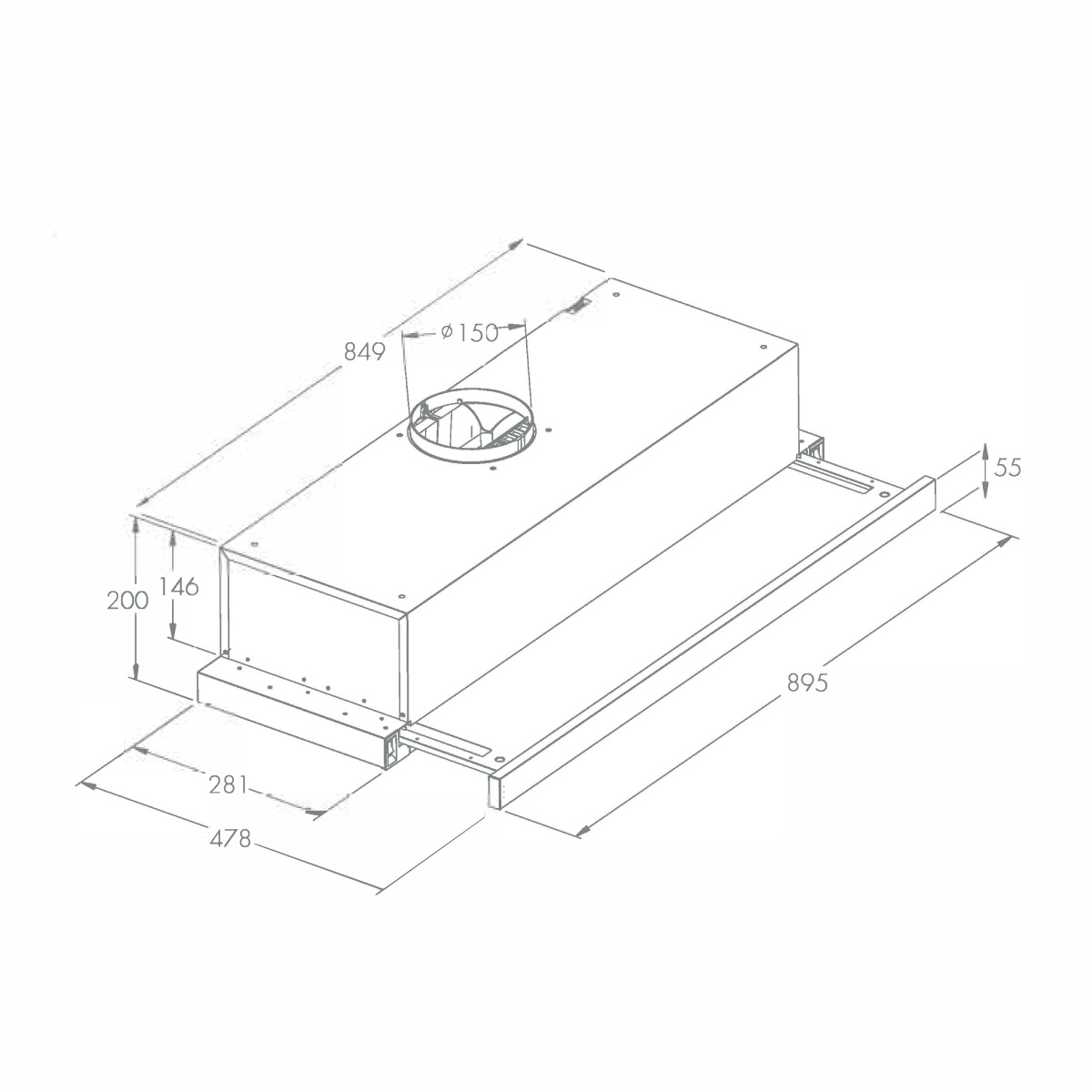 Campana Retráctil Gröner Black T90 4 Campana Retráctil Gröner Black T90 - Imagen 4