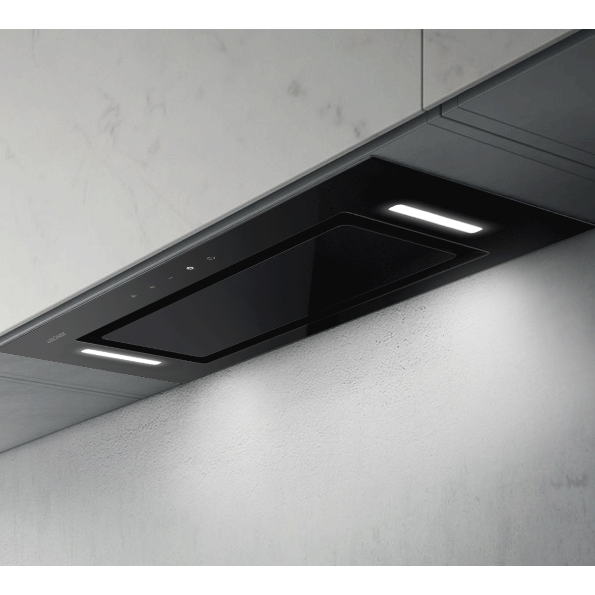 Campana Empotrada Gröner Black Glass 52 cm 2 Campana Empotrada Gröner Black Glass 52 cm - Imagen 2