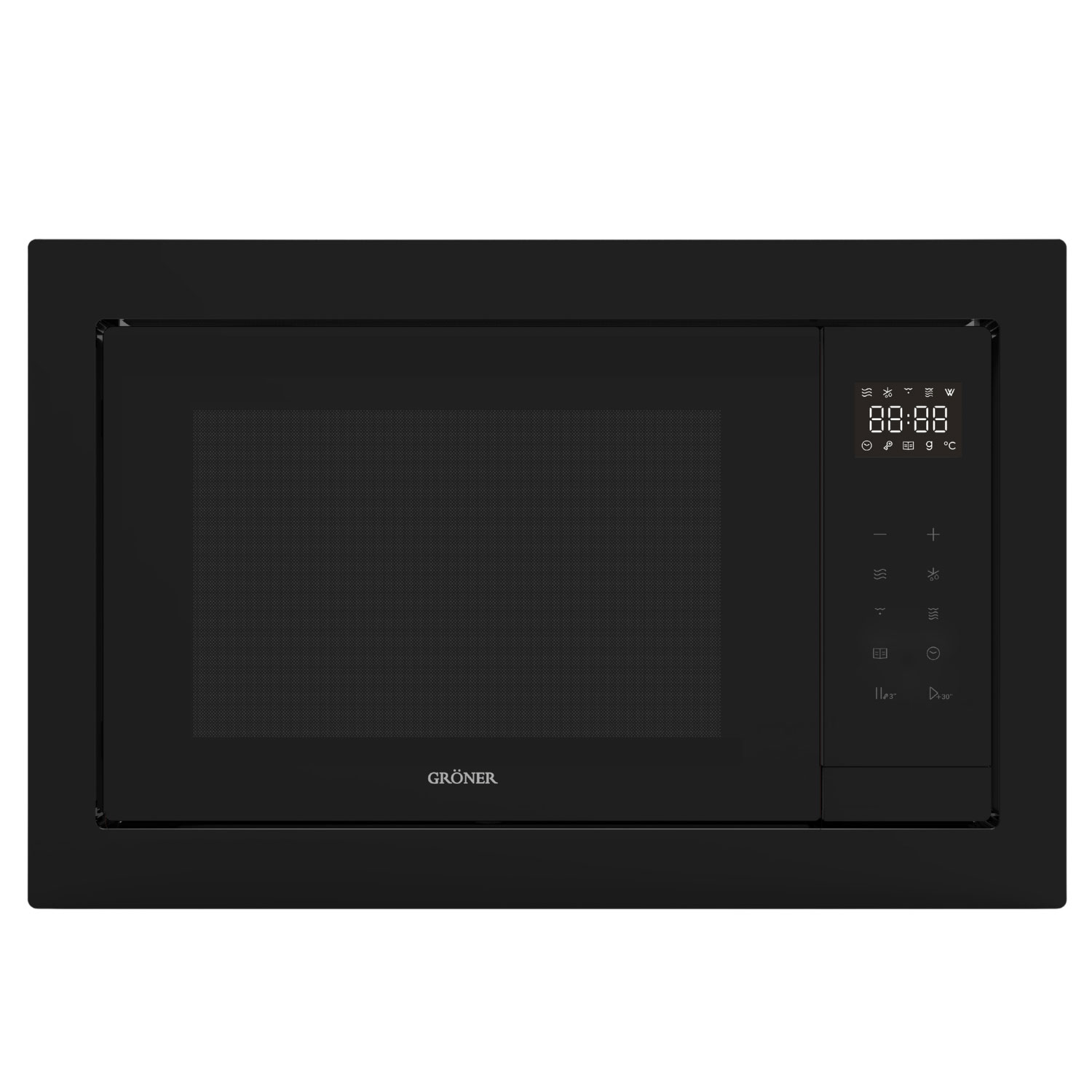 Horno Microondas Empotrable Gröner Black Glass Grill 25L 1 Horno Microondas Empotrable Gröner Black Glass Grill 25L