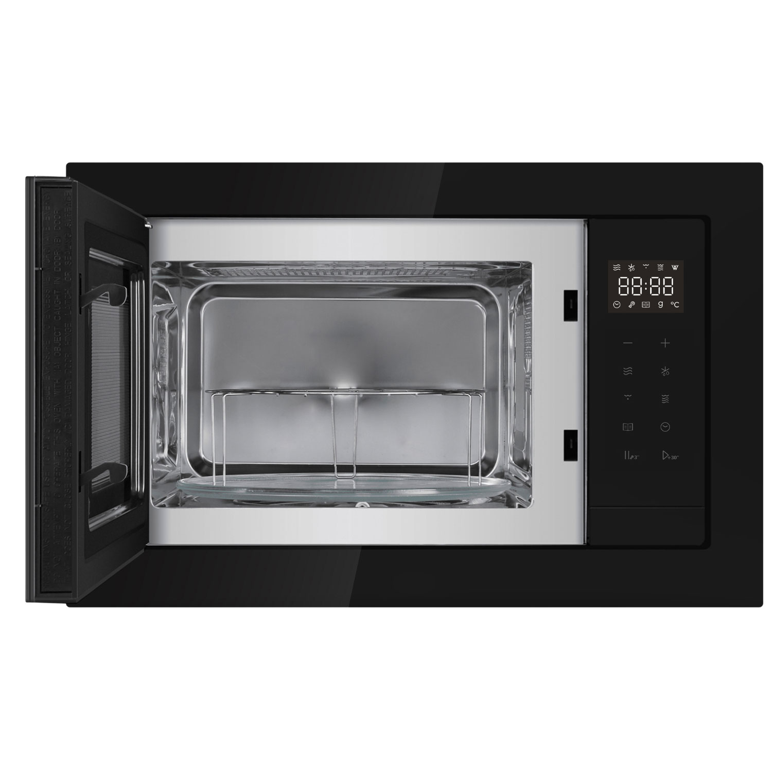 Horno Microondas Empotrable Gröner Black Glass Grill 25L 3 Horno Microondas Empotrable Gröner Black Glass Grill 25L - Imagen 3