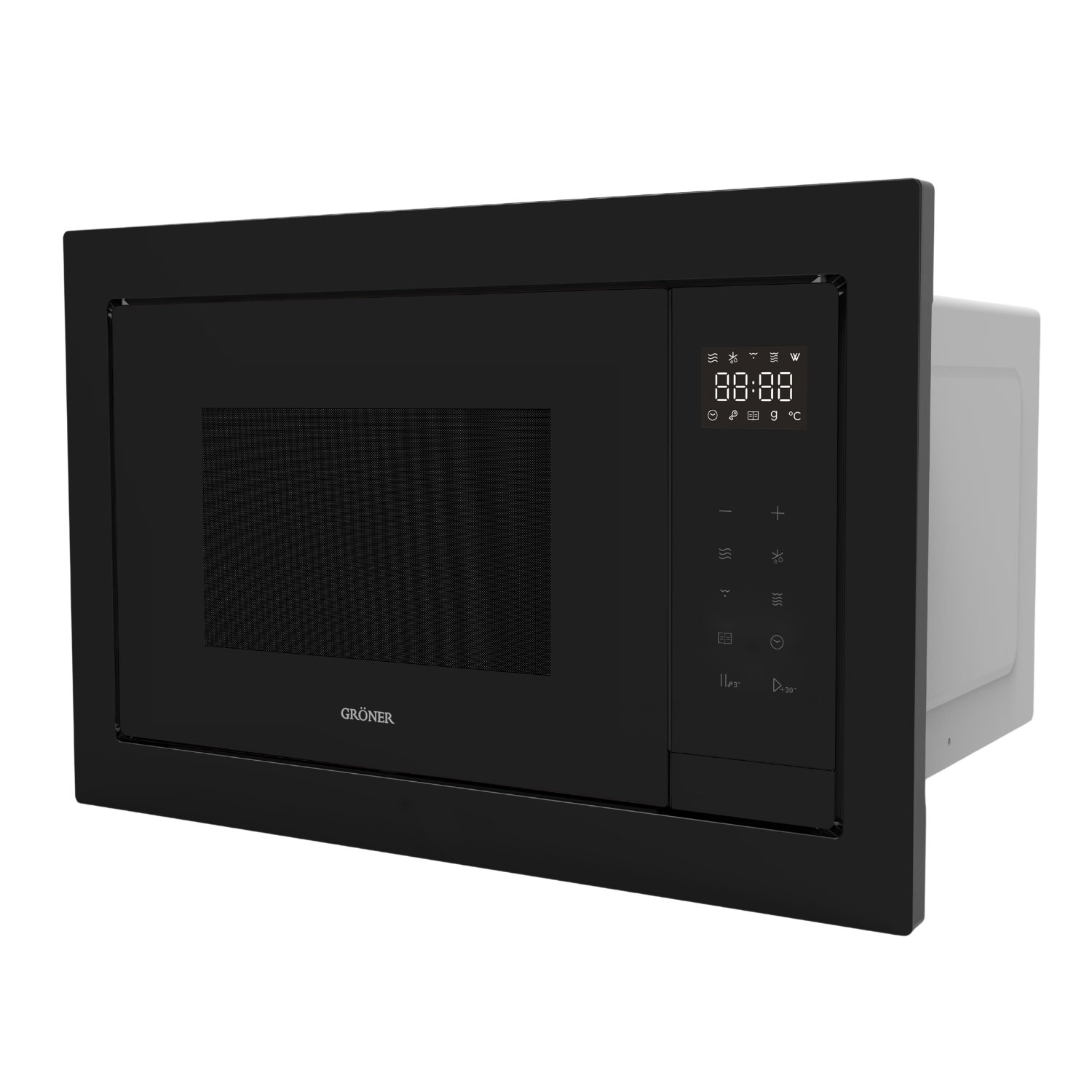Horno Microondas Empotrable Gröner Black Glass Grill 25L 5 Horno Microondas Empotrable Gröner Black Glass Grill 25L - Imagen 5