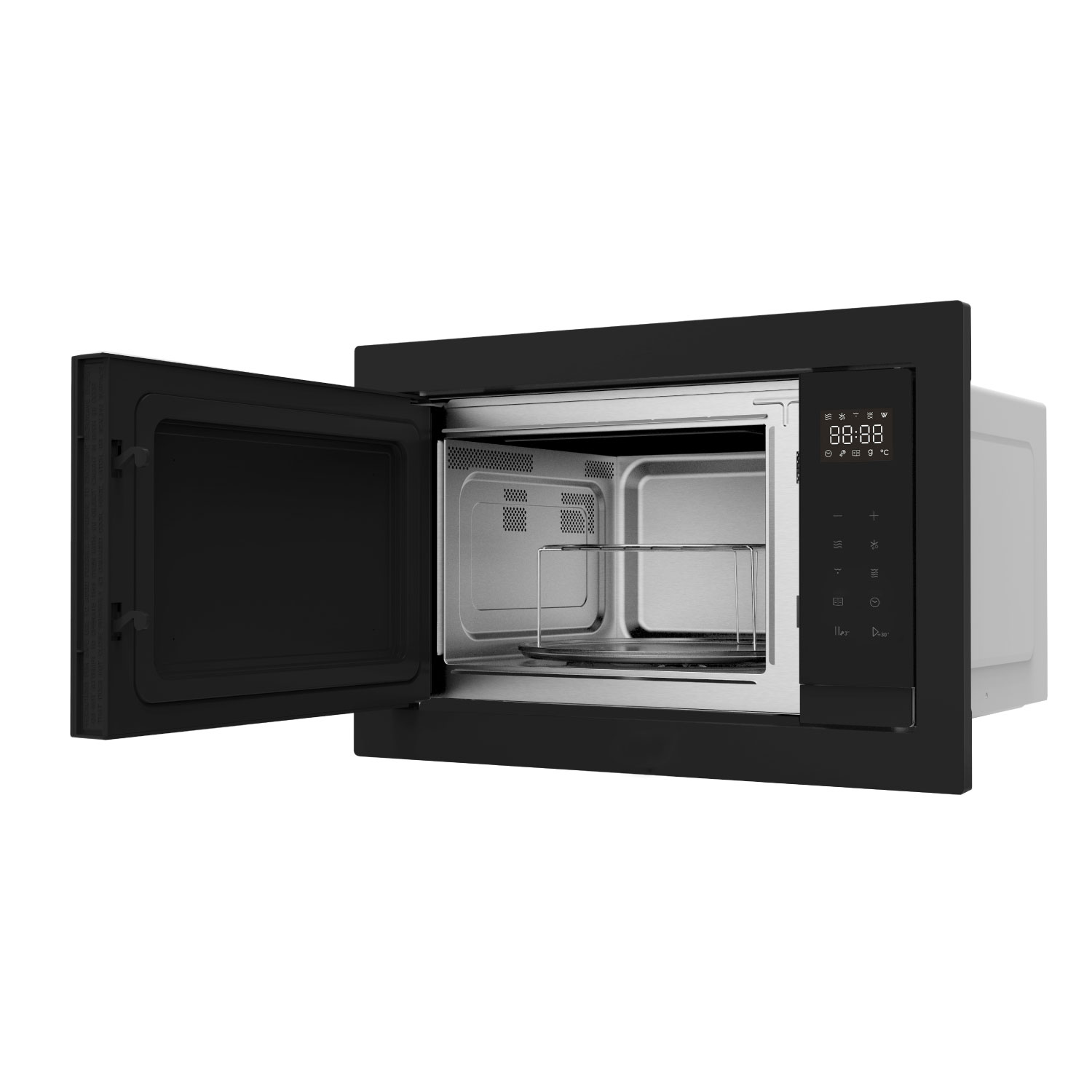 Horno Microondas Empotrable Gröner Black Glass Grill 25L 8 Horno Microondas Empotrable Gröner Black Glass Grill 25L - Imagen 8